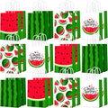 Outus 24 Pieces Watermelon Party Bags Watermelon Paper Goodie Bags Party Favor Bags Watermelon Treat Candy Bags Summer Fruit Birthday Party Supplies for Summer Pool Party Decorations