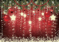 CHAIYA 8X6ft Christmas Backdrop Red Ball Xmas Merry Party Decorations for Family Holiday New Year Backdrop for Christmas Party Decoration Banner Photo Shoot