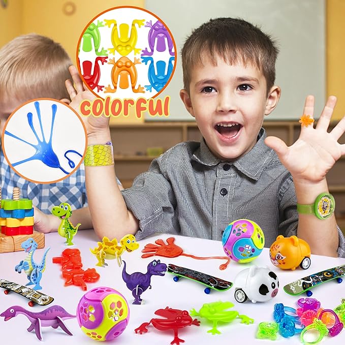 XIPEGPA 65PCS Party Favors Toy Assortment for Classroom Rewards Bulk Toys Birthday Party Toys Goodie Bag Filler Treasure Box Gifts for Boys and Girls