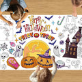 Halloween Giant Coloring Poster/Tablecloth Crafts for Kids, 30 x 72 Inches Jumbo Paper Coloring Banner Gifts for Kids Versatile Paper Table Cover, Halloween Party Decorations
