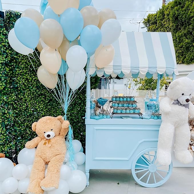 105pcs Baby Blue Balloons 12inch Party Latex Balloons for Birthday Graduation Baby Shower Anniversary New Year Holiday Party Decorations