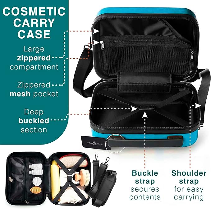 TRAVELARIM Luggage Sets 3 Piece, 20 Inch Carry on Luggage and 24 Inch Suitcases with Wheels Spinner, Durable Hard Shell Suitcase Set, Expandable Travel Suitcase, Teal