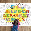 ZOIIWA Alphabet Coloring Poster Giant Coloring Poster Large Number Letter Coloring Tablecloth Jumbo Coloring Books Classroom Home Birthday Party Supplies Favor 31.4 x 43.3 Inch