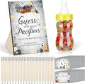 Syhood Halloween Boo Baby Shower Games Guess How Many Pacifiers Game Sign 50 Small Guessing Games 20 HB Pencils 750 ml Milk Bottle 400 Acrylic Pacifiers Decorations Guests Gender Reveal Party