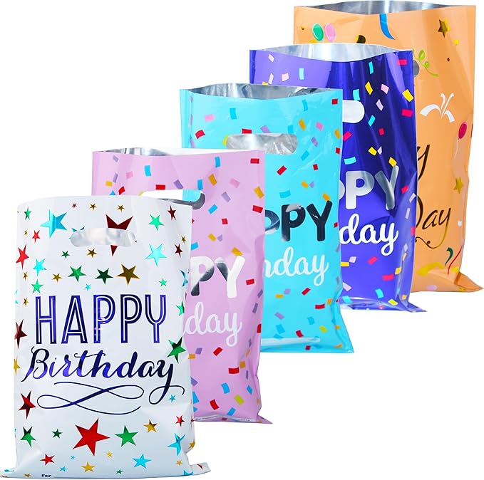 Saizone 40pcs Happy Birthday Goody Bags - Party Favors for Girls & Boys