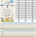 Thyle Baby Shower Favors for Guests Adjustable Bracelets with Message from the Bump Card Footprints Charm Baby Shower Bracelets for Gender Reveal Thank You Gifts(50 Set,Nature)