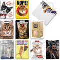 NobleWorks 20 Assorted Box Set Funny Birthday Greeting Cards w/5 x 7 Inch Envelopes (10 Designs, 2 Each) Bday PetiGreet Cats AC4886BDG-B2x10