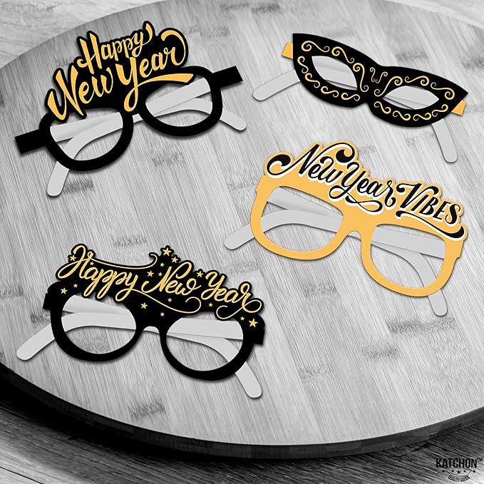 KatchOn, 2026 Glasses New Years Eve - Pack of 12 | New Years Eve Party Supplies 2026 | New Years Eve Glasses for NYE Party Favors 2026, Happy New Years Decorations 2026 | NYE Decorations 2026