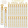Shappy 100 Pcs Wedding Bubble Bulk Wedding Party Favors Bubble Wand for Guests Send Off with Stickers for Bridal Shower Anniversaries Celebration Goody Bag Stuffers Filler (Gold Heart)