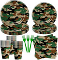 Camouflage Plates And Napkins Party Supplies - Camo Camouflage Themed Party Decorations Tableware, Plate, Cup, Napkin, Fork, Hunting Army Military Theme Birthday Table Decorations | Serve 24