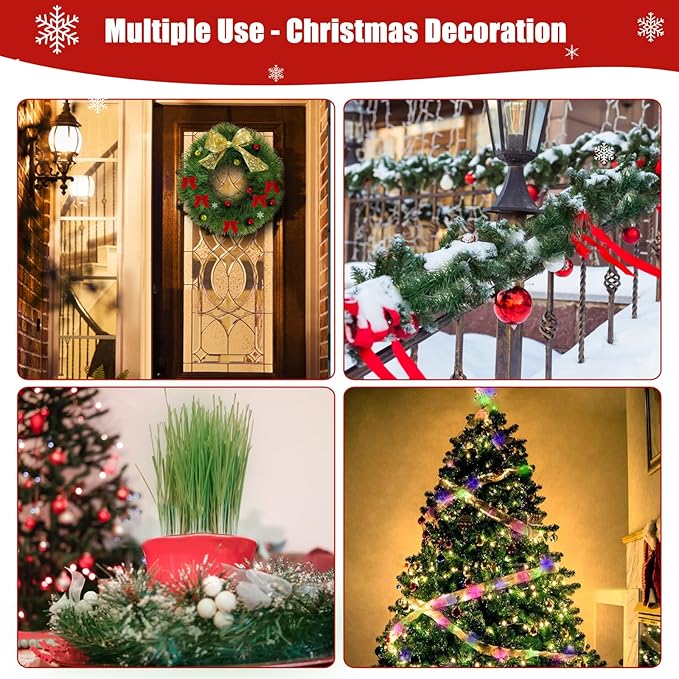 GardenNow 3 Pack 150FT Christmas Garland for Holiday Decoration, Christmas Ribbon Holiday Decor for Outdoor Indoor Artificial Christmas Twist Garland Home Soft Artificial Greenery Party Decoration
