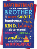 Funny Brother Birthday Card, Best Brother Greeting from Sisters or Brothers, Heartfelt Appreciative Birthday Card Gift for Him Men