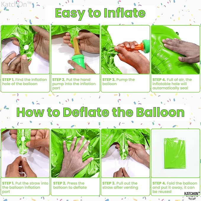 KatchOn, Light Green Number 3 Balloon - 40 Inch | Green 3 Balloon Number for Three Rex Birthday Decorations Boy | 3rd Anniversary Decorations | Green Party Decoration