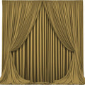 Gold Brown Backdrop Curtains-Wrinkle-Free Polyester Photography Drapes Party Curtain Background for Baby Shower Wedding Decorations- 16 X10FT