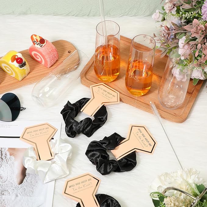 Panitay 42 Pcs Bridal Robes Sets Bride Robes Bridesmaids Proposal Gift Heart Sunglasses Champagne Flutes for Wedding Party