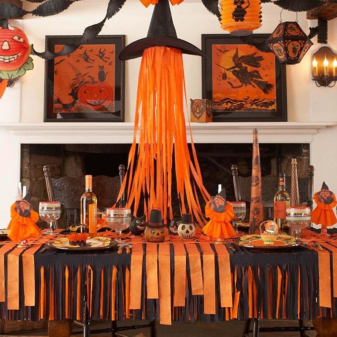 PartyWoo Orange Crepe Paper Streamers 10 Rolls 820 ft Pack of Orange Crepe Paper for Graduation Halloween Thanksgiving Birthday Party Decorations (1.8 Inch x 82 Ft/Roll), Orange-80