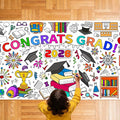 Graduation Coloring Tablecloth/Poster, Kindergarten Graduation Gifts, 72" X 30" Gaint Paper Coloring Tablecloth for Kids Crafts Activities, DIY Kindergarten Preschool Graduation Decorations Gifts