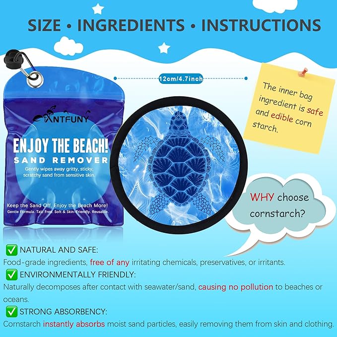 Antfuny Sand Remover Eraser Women Beach Essentials Summer Vacation Travel Hawaiian 2025 Summer Beach Essentials Hawaii Honeymoon Accessories European Costa Rica Must Haves Cruise Ship Gear Towel