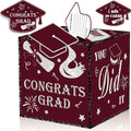 AYGXU Graduation cards 2026 with Graduation Card Box Holder,Congrats Grad Foldable Cardboard Decorations Box for Graduation party,graduation money box,School College Graduation Party-maroon box.