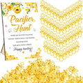 Thyle 51 Pcs Pacifier Hunt Baby Shower Games Include Hunt Sign and 50 Acrylic Pacifiers for Baby Shower Game Decoration Gift Sets Gender Reveal Party Decor(Bee)