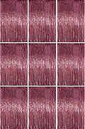3.3 x 6.6 ft Foil Fringe Backdrop Curtains, Tinsel Streamers Party Decorations, Fringe Backdrop for Birthday, Baby Shower, Gender Reveal, Graduation (9, Burgundy)