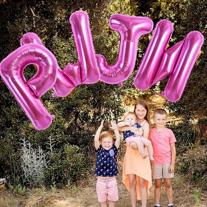 TONIFUL 40 Inch Large Rose Red Letter J Balloons, Giant Hot Pink Alphabet Letter Balloons,Birthday Party Anniversary Supplies Decorations
