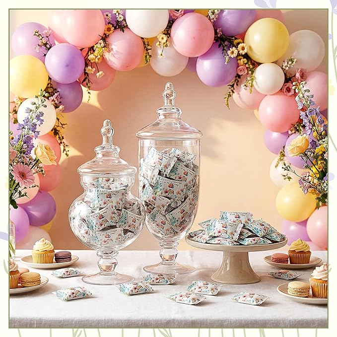Naucoos Wildflower Baby Shower Candy - 26.5 oz. Bag - 150 Individually Wrapped Hard to Soft Mints Baby in Bloom Candy a Little Wildflower Is on The Way Party Favors