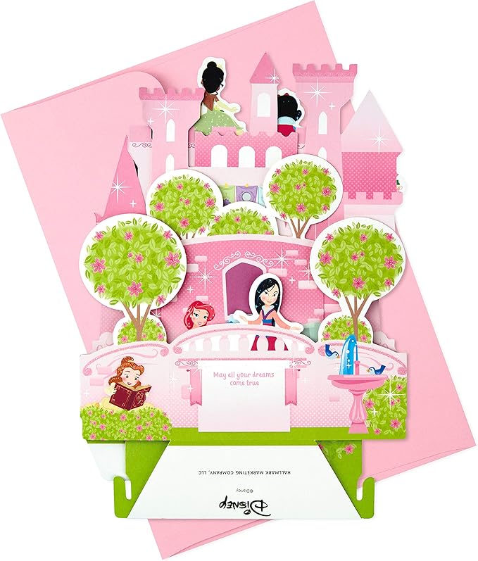 Hallmark Paper Wonder Disney Princess Pop Up Birthday Card for Kids (Castle)