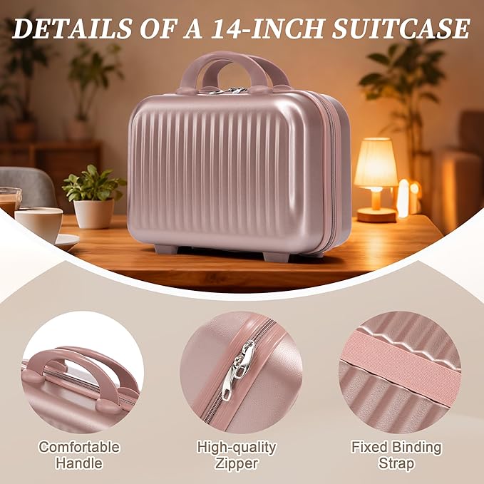 20/14 Inch Hardside Luggage, Lightweight Suitcases with Spinner Wheels
