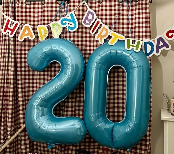 Number 0 Balloons 40 Inch Light Blue Number Balloons for 10 20 30 40 50 60 70 80 90 100 Numbers Balloon Birthday Decorations Wedding Event Baby Shower