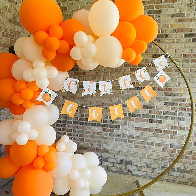 105pcs Orange Balloons 12inch Party Latex Balloons for Boys Girls Birthday Baby Shower Gender Reveal Wedding Sunflower Party Decorations