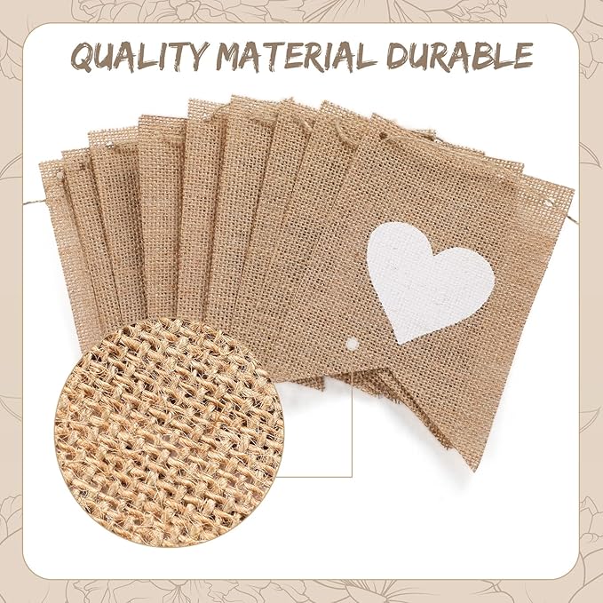 Engagement Party Decorations Engaged Banner Heart Burlap Rustic Bunting Garland LED Fairy Lights Battery Operated String Lights for Congratulations Engaged Party Outdoor Tree Decorations Wedding