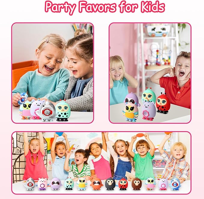 12 PCS Animal Suction Pop Fidget Toys, 3D Silicone Suction Toys for Kids, Fidgets Party Favors, Goodie Bags Stuffers, Pinata Stuffers, Carnival Prizes, Bulk Kids Prizes