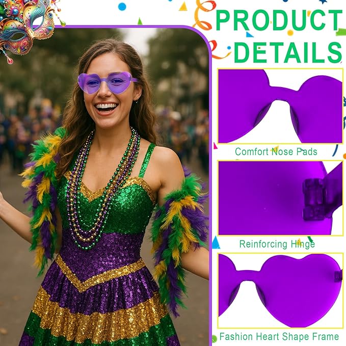 Heart Sunglasses 12/18/24 Pcs Heart Shaped Glasses for Women Cute Funny Party Glasses Party Favors Accessories