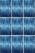 3.3 x 6.6 ft Foil Fringe Backdrop Curtains, Tinsel Streamers Party Decorations, Fringe Backdrop for Birthday, Baby Shower, Gender Reveal, Graduation (9, Retro Blue)