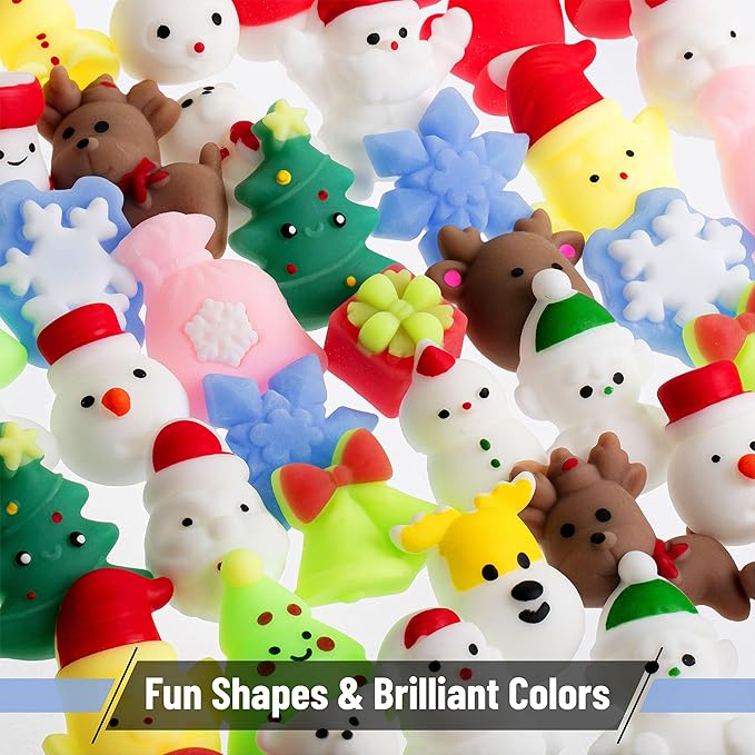 Mr. Pen- Christmas Squishy Toys, 48 pcs, Holiday Squishies, Christmas Squishies for Kids