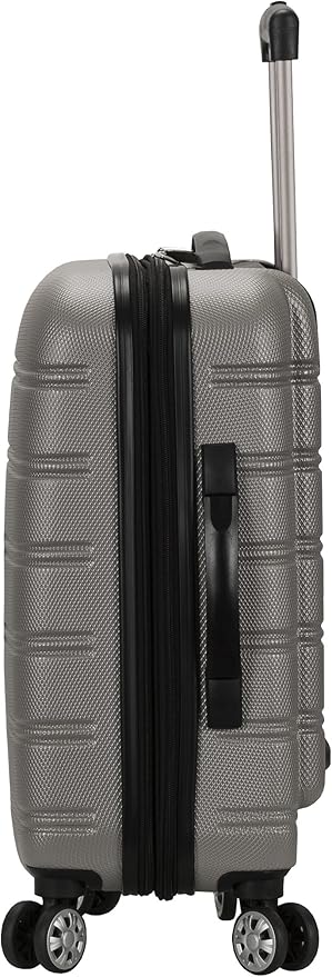 Rockland Melbourne Hardside 2 Piece Expandable Spinner Wheel Luggage Set, (20"/28"), Silver