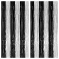 KatchOn, XtraLarge Black and Silver Fringe Curtain - 3.2x8 Feet, Pack of 2 | Black and White Birthday Decorations | Silver and Black Streamers for Graduation Decorations 2026 | Disco Party Decoration