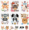 24 Sheets Dog Make a Face Sticker Sheets for Kids Todders Activities, Make Your Own Stickers for Kids Birthday Party Favor Supplies Craft