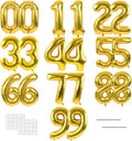 TONIFUL Number Balloons 16 Inch Gold 2 Set 0-9 Number Mylar Foil Balloons 20 Pcs Custom digitalal for 2026 New Year Eve Birthday Party Engagement Graduations Anniversary Baby Shower Decor