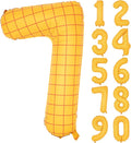 40 In Matte Yellow Number Balloons Helium Foil Mylar Balloon Birthday Party banquet Decoration Digital 7