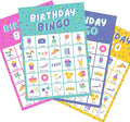 Markt Birthday Party Games for Kids, Birthday Bingo Game, Kids Party Games, Kid Bingo Game Decorations, Activities and Supplies for Girls or Boys (Multi-Color Pack)