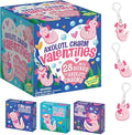 Peaceable Kingdom Valentines Box for Kids, Valentines Day Box Kit for Valentines Cards for Kids Classroom - Axolotl Friendship Charms