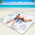 WIWIGO Beach Blanket Waterproof Sandproof Beach Mat 79" X 83"/10'x9'for 2-8 Adults Quick Drying Outdoor Picnic Mat Beach Accessories for Travel, Camping, Hiking