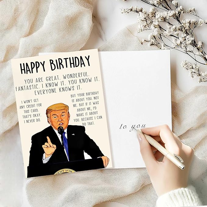 Funny Birthday Card for Women Men, Humorous Birthday Gifts Card for Dad or Mom, Birthday Decorations for Husband Wife, Unique Bday Gifts Ideas for Him Her