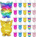 CiciBear 25 Pack Night Owl Sequin Keychains for Owl Party Favors, Kids and Adults Birthday Gift, Baby Shower, Party, 5 Colors