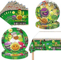 deenor 41Pack Plants Zombies Birthday Party Supplies include 20 plates, 20 napkins and Tablecloth for Zombies Party Decoration