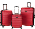 Rockland Melbourne Hardside 3 Piece Expandable Spinner Wheel Luggage Set, (20"/24"/28"), Red