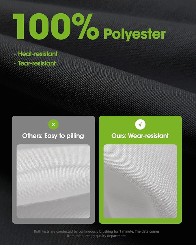 Pureegg Rectangle Table Cloth 60" x 84" – Durable Polyester Tablecloth Offers Reusable & Washable Protection, Ideal for Outdoor Party, Picnic, Wedding, Banquet and Birthday, 3 Pack, Black