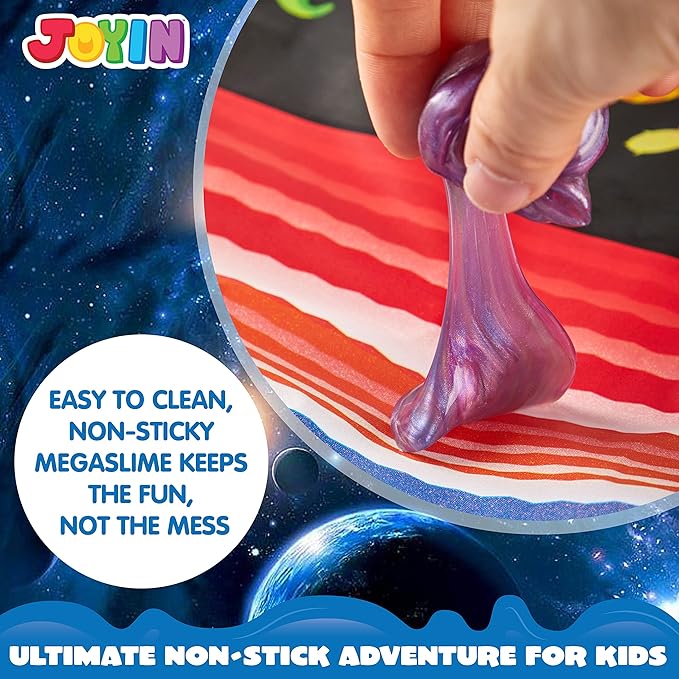 JOYIN Easter Slime Party Favors, 36 Pack Galaxy Slime Ball- Stretchy, Non-Sticky, Mess-Free, Stress Relief, and Safe - Toys for Girls and Boys - Classroom Reward, Party Supplies, Valentines